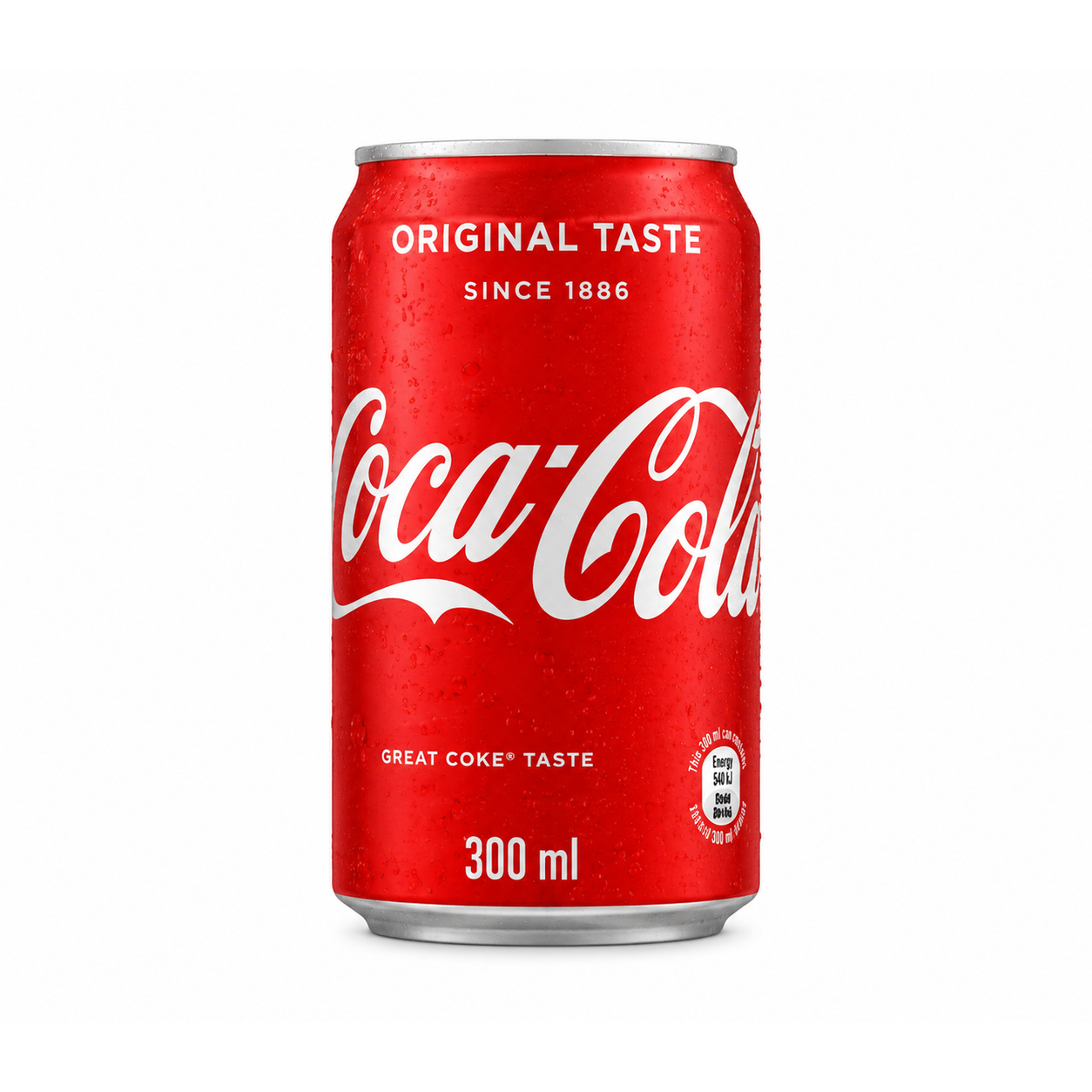 coca_cola_300ml_can_clean_1254x1254 Coca-Cola Original Taste 300ml Can - Image 1