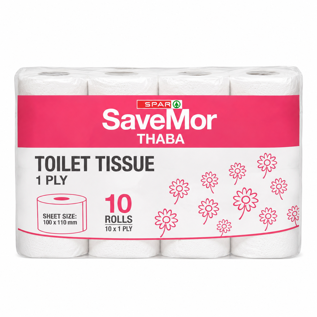 file_00000000eacc7243869fc37f464729dd SaveMor Toilet Tissue 10 x 1 Ply - Image 1
