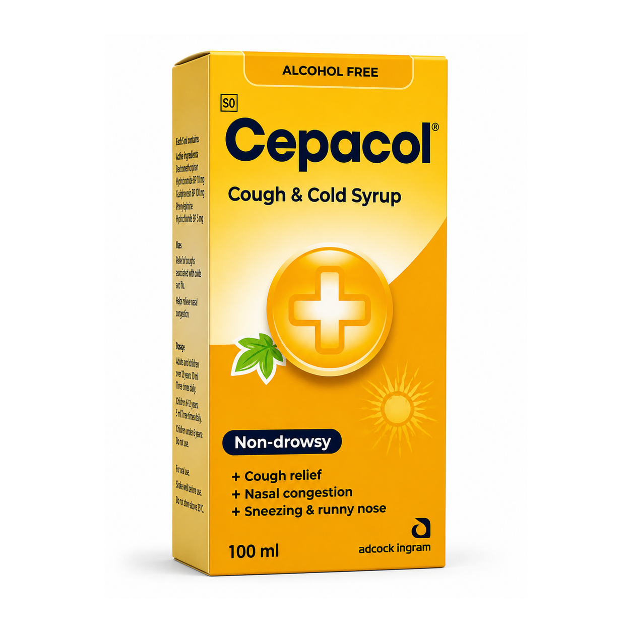 cepacol_cough_cold_syrup_100ml_3d_1254x1254_fresh_v3 Cepacol Cough & Cold Syrup 100ml - Image 1