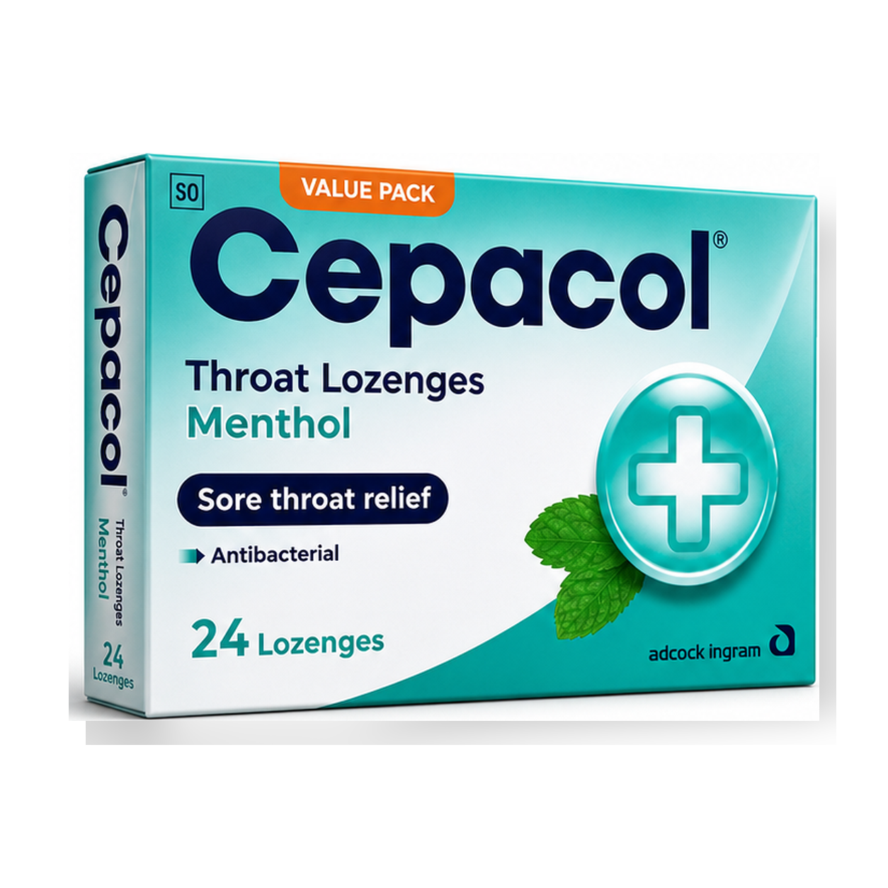 cepacol_menthol_24s_3d_1254x1254 Cepacol Throat Lozenges Menthol 24s - Image 1