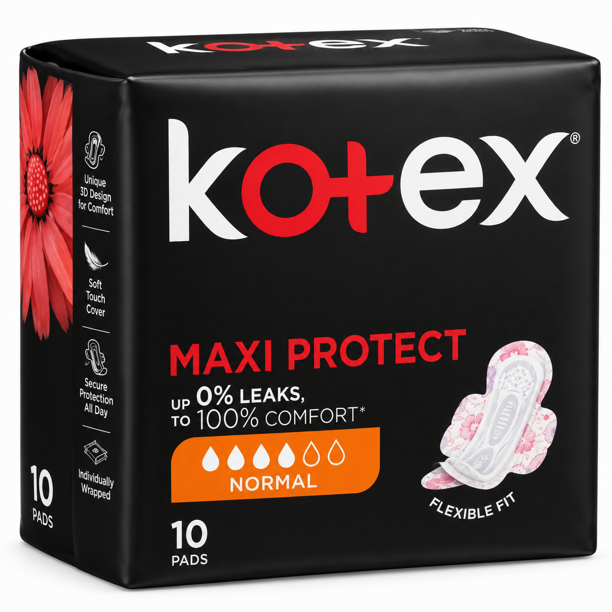 file_0000000078c87243ab2f70fbf7ff0d64 Kotex Maxi Protect Normal Pads with Wings 10s - Image 1